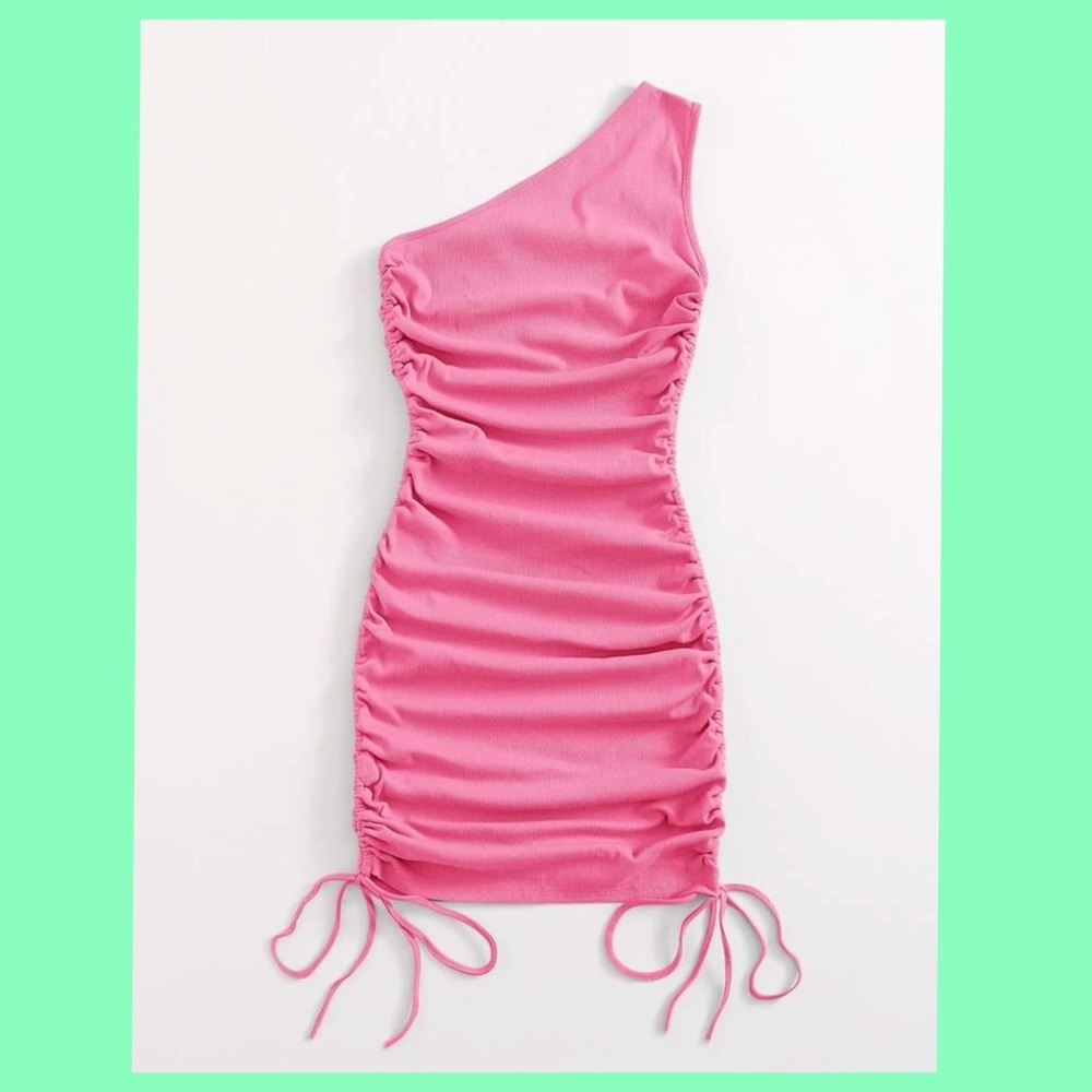 NWOT ribbed ruched dress